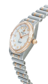 BREITLING Chronomat 28MM MOP Dial 18K Rose Gold Diamond Bezel Women's Watch U72310531A1U1