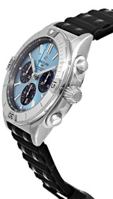 BREITLING Chronomat B01 Automatic 42MM Blue Dial Rubber Men's Watch PB0134101C1S2 