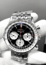 BREITLING Navitimer B01 Chronograph SS 41MM Black Dial Men's Watch AB0139211B1A1