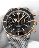 BREITLING SuperOcean Heritage B01 Chronograph SS 42MM Black Dial Men's Watch UB0156H11B1A1