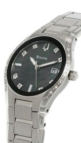 Bulova watches New Bulova Black MOP Dial Stainless steel Women's Watch 96R132
