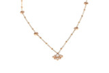 Gucci Jewelry GUCCI Flora 18K Rose Gold 0.168ct Diamond Necklace YBB70239300100U 