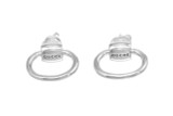 GUCCI Horsebit Sterling Silver Hoop Design Stud Earrings YBD781128001