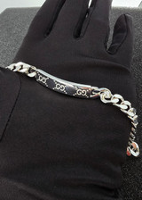 Gucci Jewelry GUCCI Signature GG Engraved Chunky Silver Bracelet YBA814851001 
