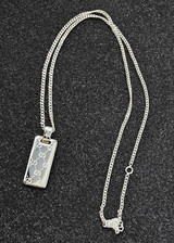 Gucci Jewelry GUCCI Signature Sterling Silver Tag Necklace YBB81485200100U 