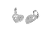 Gucci Jewelry GUCCI Trademark Sterling Silver Hoop With Hanging Heart Earrings YBD796302001 