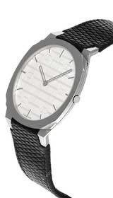 Gucci watches GUCCI 25H 38MM Quartz Silver Brass Dial Leather Unisex Watch YA163419 