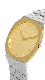 Gucci watches GUCCI 25H 38MM Quartz Stainless Steel Gold Dial Men's Watch YA163405 