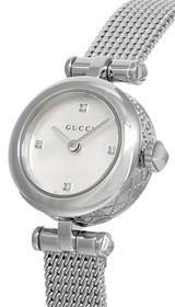 Gucci watches GUCCI Diamantissima 22MM White MOP Mesh Strap Womens Watch YA141512