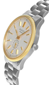 GUCCI G-Timeless AUTO 40MM SS Silver Dial Two-Tone Men's Watch YA126390 