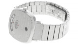 GUCCI Grip 35MM QTZ SS Silver Dial GG-Engraved Womens Watch YA157401