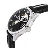 Hamilton watches HAMILTON Jazzmaster Open Heart AUTO Black LTHR Mens Watch H32705731