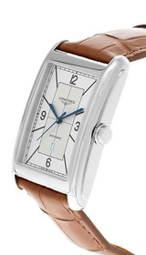 Longines watches LONGINES DolceVita Automatic 28.2 x 47 MM Silver Dial Beige Leather Men's Watch L57674733 / L5.767.4.73.3 