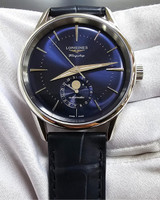 Longines watches LONGINES Flagship Heritage Moonphase Automatic 38.5MM Blue Leather Men's Watch L4.815.4.92.2 