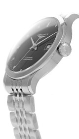 Longines watches LONGINES Record Automatic SS 38.5MM Black Diamond Dial Men's Watch L2.820.4.57.6 / L28204576 