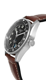 Longines watches LONGINES Spirit Zulu Time Chronometer 39MM Black Dial Leather Men's Watch L3.802.4.53.2 