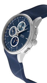 MIDO Baroncelli Moonphase CHRONO 42MM AUTO Blue Rubber Men's Watch M027.625.17.041.00 / M0276251704100