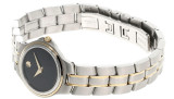 Movado watches MOVADO 25MM Quartz S-Steel Black Dial Two-Tone Womens Watch 81-E3-828