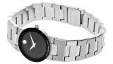 Movado watches MOVADO Safiro 23MM Stainless Steel Black Dial Womens Watch 0604010