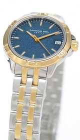 Raymond Weil Watches RAYMOND WEIL Tango Quartz SS 30MM Frosted Blue Dial Two-Tone Women's Watch 5960-STP-50061 