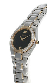 Seiko watches Seiko Black Dial Two-tone SS Women's Watch SUJF10