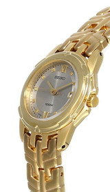 Seiko watches Seiko Gray Dial Quartz Gold-tone S-Steel Women's Watch SXD396