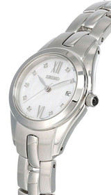 Seiko watches Seiko MOP Dial Silver-Tone SS Bracelet Women's Watch SXDB85