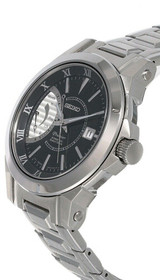 Seiko watches Seiko Premier Kinetic Direct Drive Black Dial SS Men's Watch SRG001