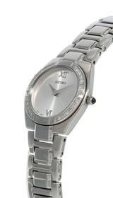 Seiko watches Seiko Silver Dial Stainless Steel Women's Watch SUJF09