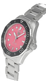 TAG HEUER Aquaracer Professional 36MM Diamond SS Pink Dial Women's Watch WBP231J.BA0618