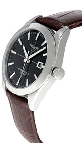 TISSOT Gentleman AUTO 40MM Black Dial Leather Men's Watch T127.407.16.051.01 / T1274071605101