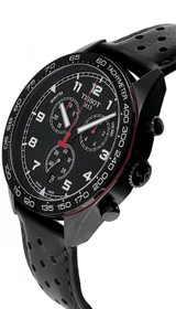 TISSOT PRS CHRONO 45MM Black Dial Leather Men's Watch T131.617.36.052.00 / T1316173605200
