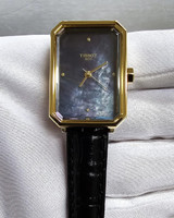 TISSOT SRV 30MM Black MOP Dial Leather Women's Watch T160.110.36.126.00 